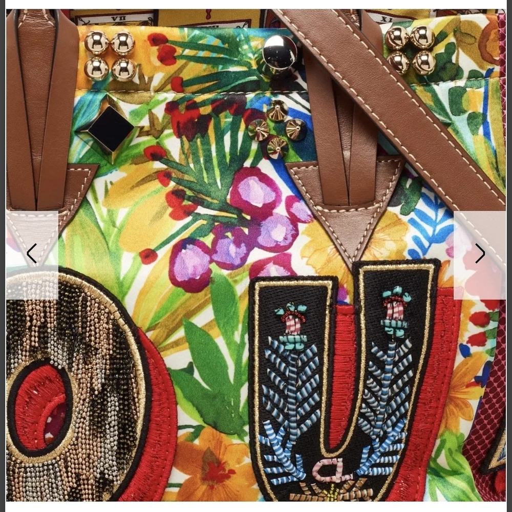 Christian Louboutin Caracaba Calfskin Embellished & Embroidered Tote - Picture 4 of 11